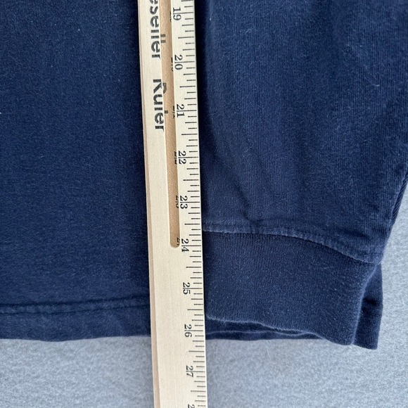 Carhartt Long Sleeve Pocket Shirt Navy Blue Mens XL Workwear Oversized Baggy - Picture 8 of 9